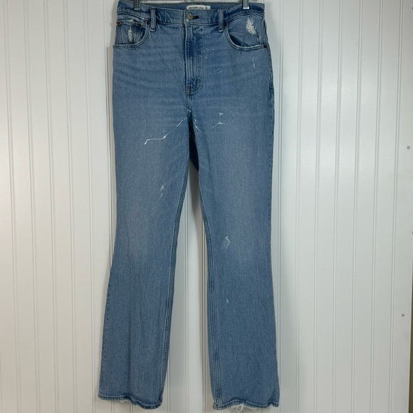 Abercrombie & Fitch Denim - Abercrombie & Fitch Jeans the 70's Flare Ultra High Waist Paint Splatters